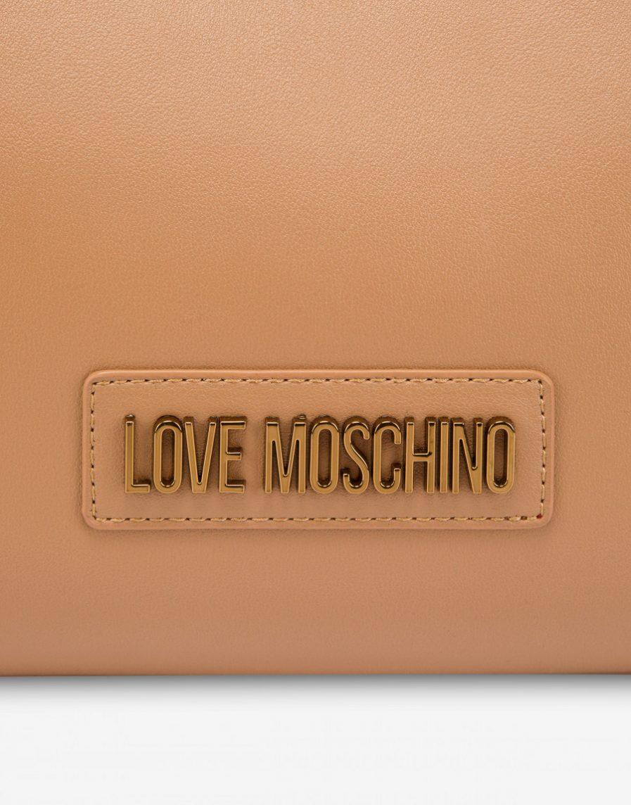 Love Moschino Shopper con logo Lettering Cammello Tersicore