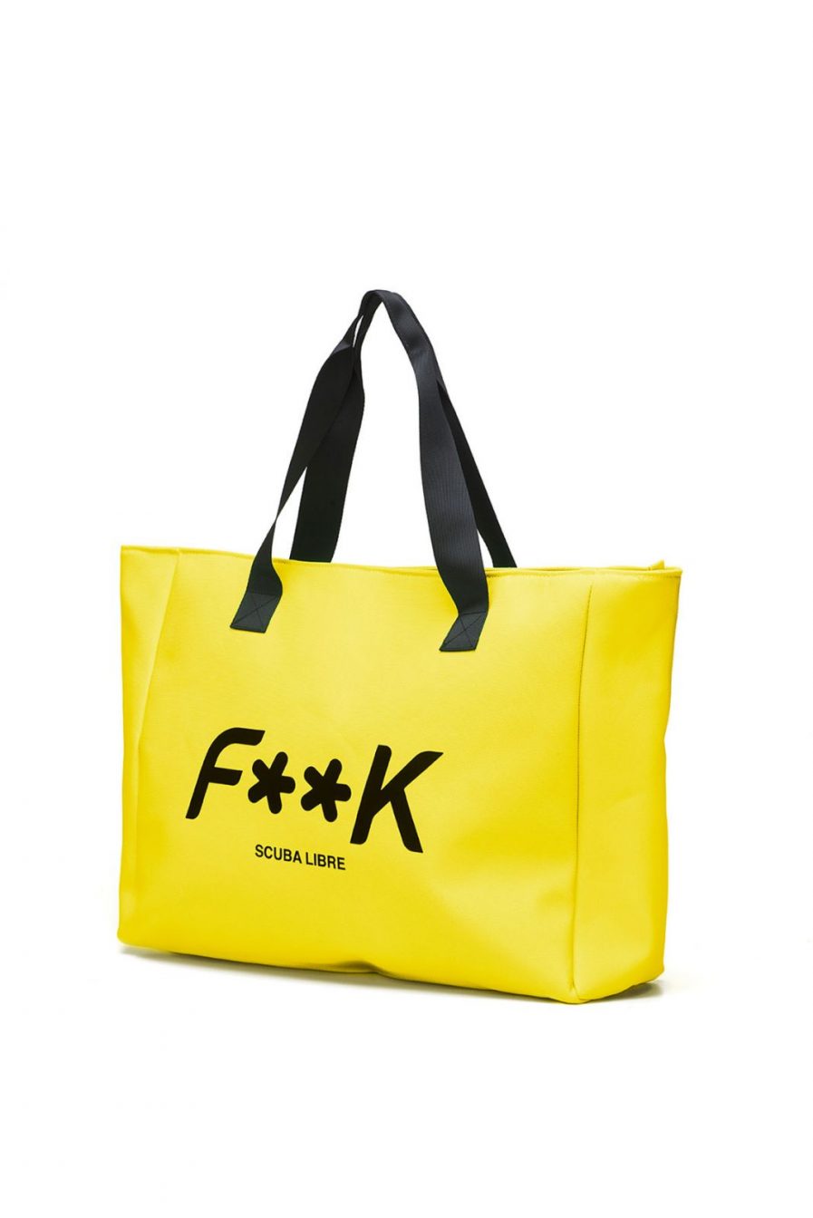 F**K borsa mare logo gialla Tersicore