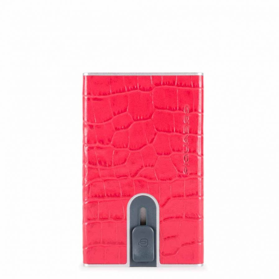 Piquadro Porta carte di credito con sliding system rosa papavero Tersicore Crotone