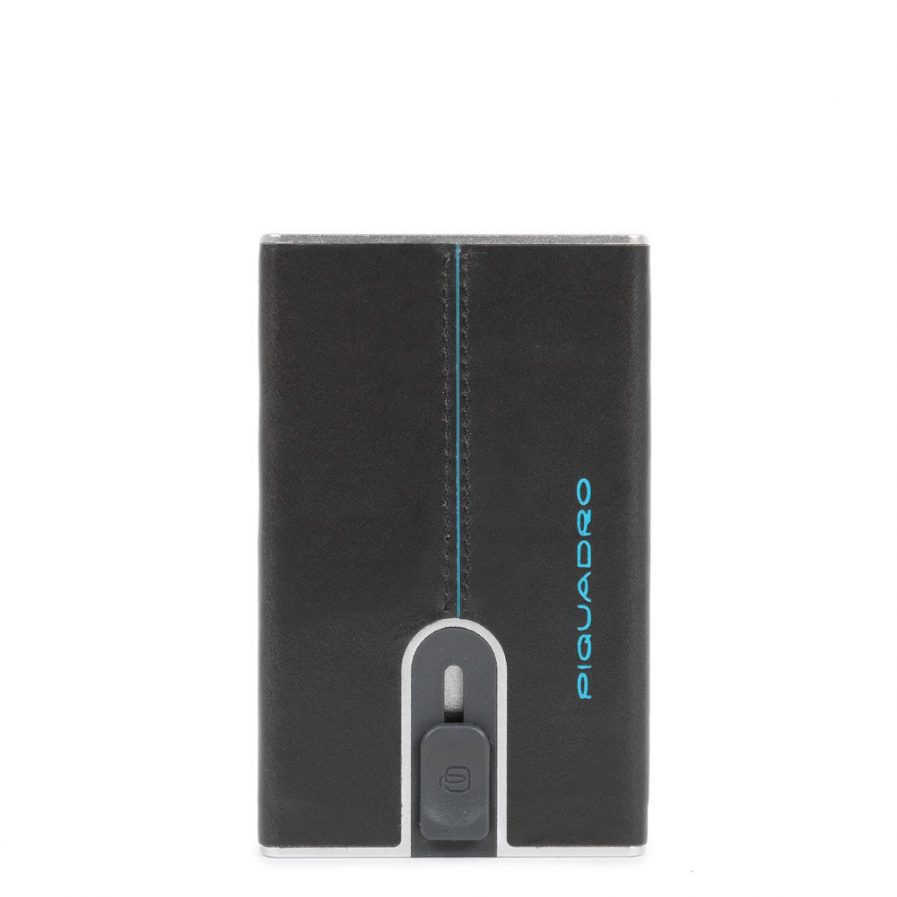 Piquadro Compact wallet per carte di credito con sliding sy Blue Square nero Tersicore Crotone