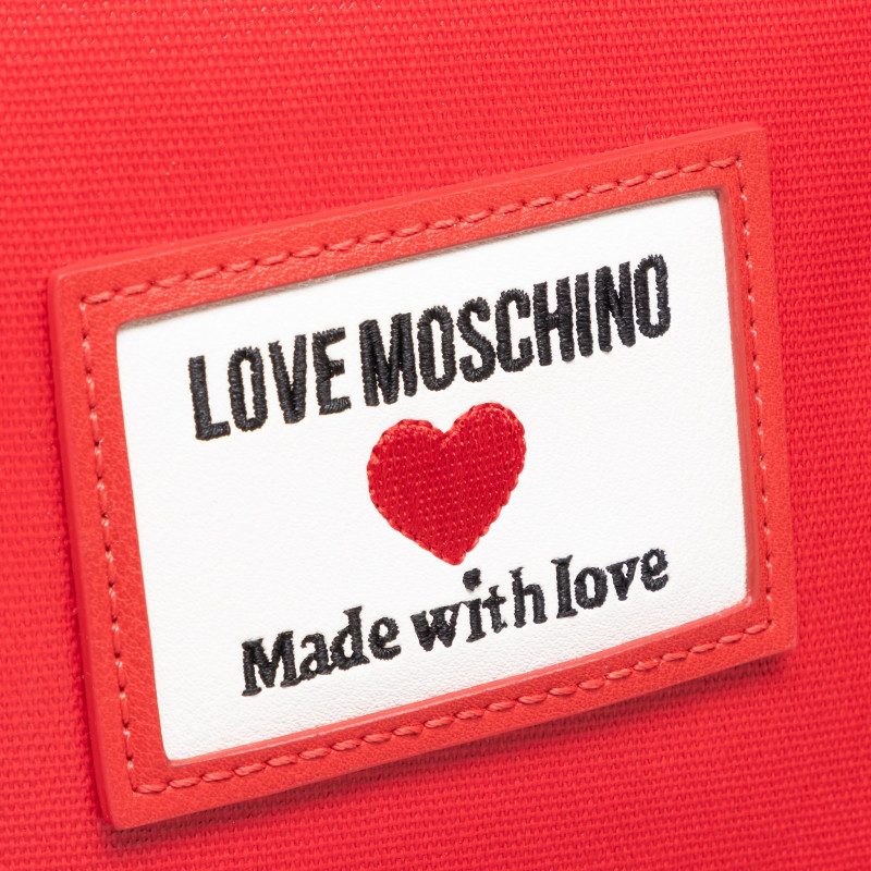 Love Moschino zaino in canvas lucido rosso sporty label Tersicore Crotone