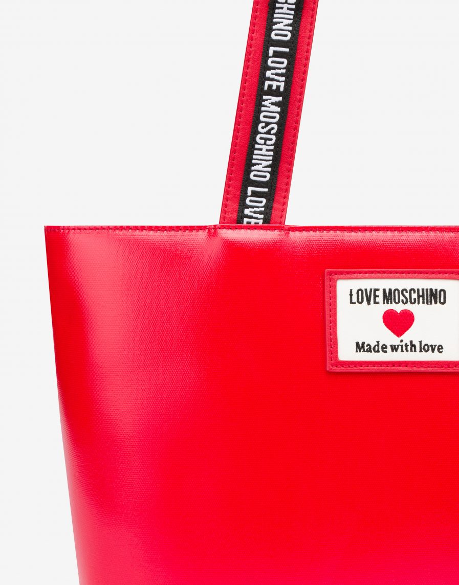 Love Moschino borsa a spalla sporty label rosso Tersicore Crotone