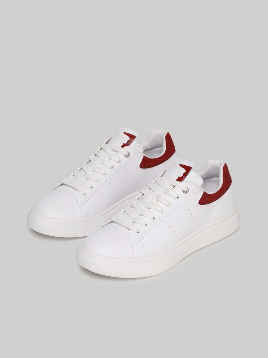 Trussardi sneakers Yrias in similpelle color block rosso/bianco Tersicore Crotone
